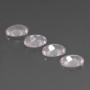 캐럿 천연 라이트 핑크 모가나이트 보석, 타원형 컷, 7.1×5.1 mm, VVS