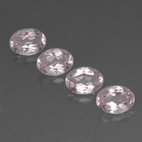 캐럿 천연 라이트 핑크 모가나이트 보석, 타원형 컷, 7.2×5.2 mm, VVS