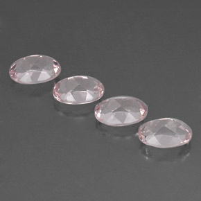 캐럿 천연 라이트 핑크 모가나이트 보석, 타원형 컷, 7.2×5.2 mm, VVS