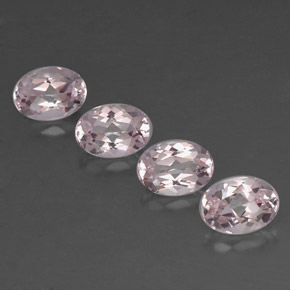 캐럿 천연 라이트 핑크 모가나이트 보석, 타원형 컷, 7.1×5.1 mm, IF