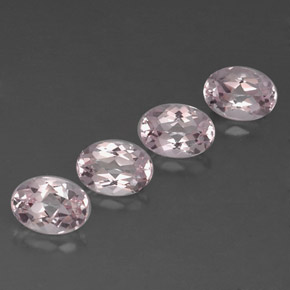 캐럿 천연 라이트 핑크 모가나이트 보석, 타원형 컷, 7.1×5.1 mm, IF
