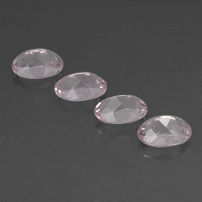 캐럿 천연 라이트 핑크 모가나이트 보석, 타원형 컷, 7.1×5.1 mm, IF