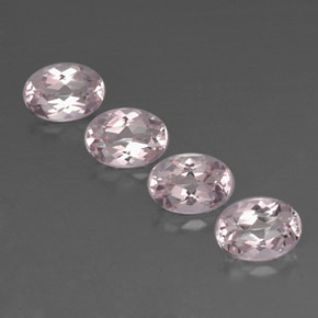 캐럿 천연 라이트 핑크 모가나이트 보석, 타원형 컷, 7.2×5.2 mm, IF
