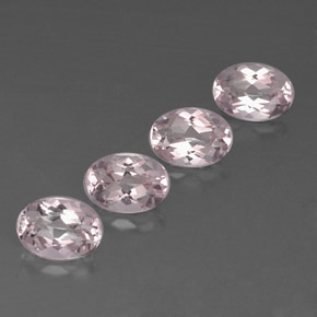캐럿 천연 라이트 핑크 모가나이트 보석, 타원형 컷, 7.2×5.2 mm, IF