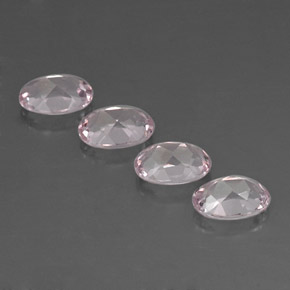 캐럿 천연 라이트 핑크 모가나이트 보석, 타원형 컷, 7.2×5.2 mm, IF