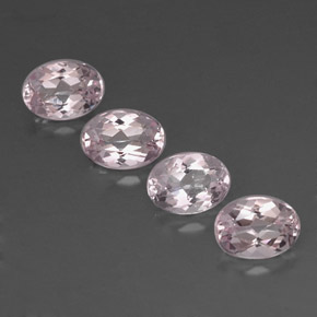 캐럿 천연 라이트 핑크 모가나이트 보석, 타원형 컷, 7.2×5.2 mm, VVS