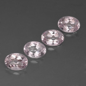 캐럿 천연 라이트 핑크 모가나이트 보석, 타원형 컷, 7.2×5.2 mm, VVS