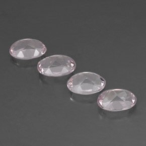 캐럿 천연 라이트 핑크 모가나이트 보석, 타원형 컷, 7.2×5.2 mm, VVS