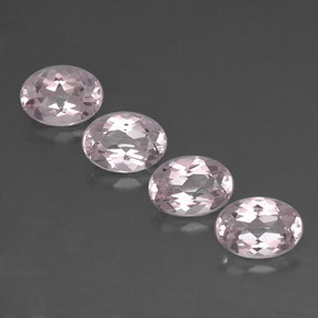 캐럿 천연 라이트 핑크 모가나이트 보석, 타원형 컷, 7.2×5.1 mm, VVS