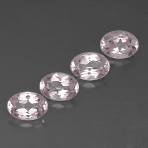 캐럿 천연 라이트 핑크 모가나이트 보석, 타원형 컷, 7.2×5.1 mm, VVS