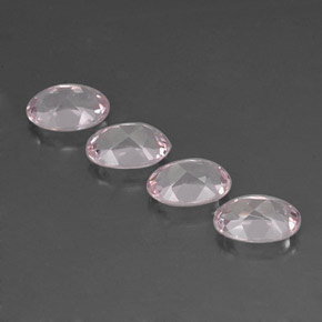 캐럿 천연 라이트 핑크 모가나이트 보석, 타원형 컷, 7.2×5.1 mm, VVS