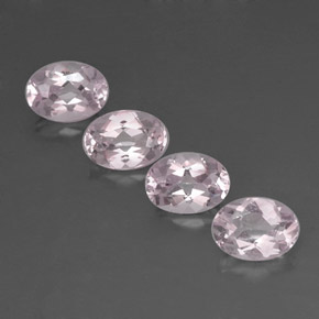 캐럿 천연 라이트 핑크 모가나이트 보석, 타원형 컷, 7.1×5.1 mm, VVS