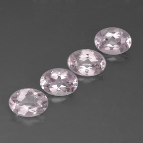 캐럿 천연 라이트 핑크 모가나이트 보석, 타원형 컷, 7.1×5.1 mm, VVS