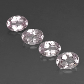 캐럿 천연 라이트 핑크 모가나이트 보석, 타원형 컷, 7.1×5.2 mm, VVS