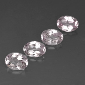 캐럿 천연 라이트 핑크 모가나이트 보석, 타원형 컷, 7.1×5.2 mm, VVS