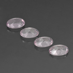 캐럿 천연 라이트 핑크 모가나이트 보석, 타원형 컷, 7.1×5.2 mm, VVS