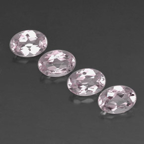 캐럿 천연 라이트 핑크 모가나이트 보석, 타원형 컷, 7.1×5.1 mm, VVS
