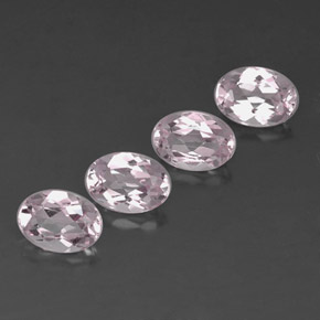 캐럿 천연 라이트 핑크 모가나이트 보석, 타원형 컷, 7.1×5.1 mm, VVS