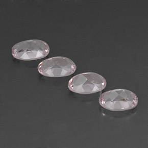 캐럿 천연 라이트 핑크 모가나이트 보석, 타원형 컷, 7.1×5.1 mm, VVS