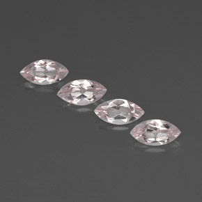 캐럿 천연 라이트 핑크 모가나이트 보석, 마퀴즈, 8×4.1 mm, VVS