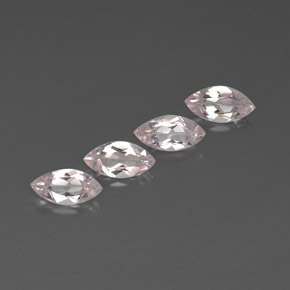 캐럿 천연 라이트 핑크 모가나이트 보석, 마퀴즈, 8×4.1 mm, VVS