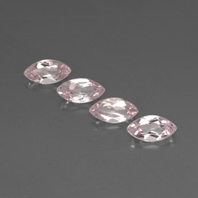 2.28캐럿 천연 라이트 핑크 모가나이트, 마퀴즈, 8×4.1 mm, VVS