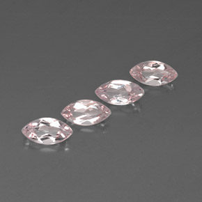 2.28캐럿 천연 라이트 핑크 모가나이트, 마퀴즈, 8×4.1 mm, VVS