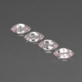 캐럿 천연 라이트 핑크 모가나이트 보석, 마퀴즈, 8.1×4.1 mm, VVS