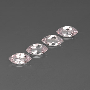 캐럿 천연 라이트 핑크 모가나이트 보석, 마퀴즈, 8.1×4.1 mm, VVS