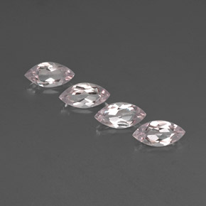 캐럿 천연 라이트 핑크 모가나이트 보석, 마퀴즈, 8.1×4 mm, VVS