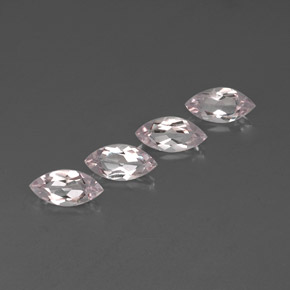캐럿 천연 라이트 핑크 모가나이트 보석, 마퀴즈, 8.1×4 mm, VVS