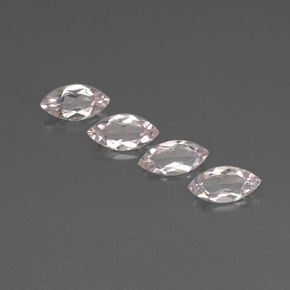 캐럿 천연 라이트 핑크 모가나이트 보석, 마퀴즈, 8×4 mm, VVS