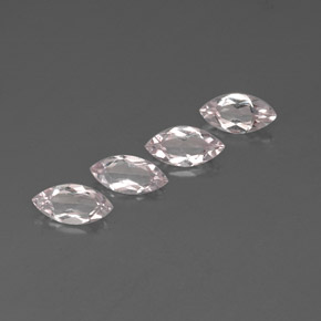 캐럿 천연 라이트 핑크 모가나이트 보석, 마퀴즈, 8×4 mm, VVS