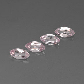 캐럿 천연 라이트 핑크 모가나이트 보석, 마퀴즈, 7.9×4 mm, VVS