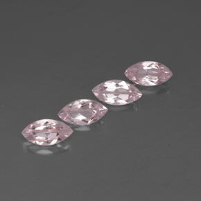 캐럿 천연 라이트 핑크 모가나이트 보석, 마퀴즈, 8×4.1 mm, VVS