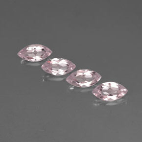 캐럿 천연 라이트 핑크 모가나이트 보석, 마퀴즈, 8.1×4.1 mm, VVS