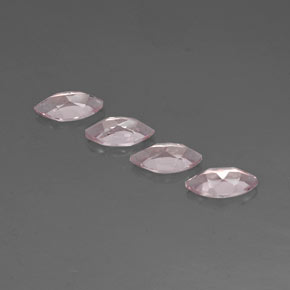 캐럿 천연 라이트 핑크 모가나이트 보석, 마퀴즈, 8.1×4.1 mm, VVS