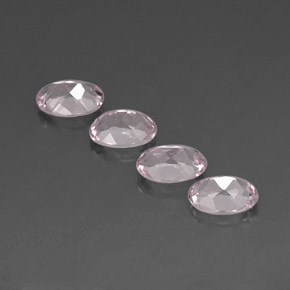 캐럿 천연 라이트 핑크 모가나이트 보석, 타원형 컷, 7.1×5 mm, IF