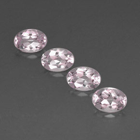 캐럿 천연 라이트 핑크 모가나이트 보석, 타원형 컷, 7.1×5.1 mm, VVS