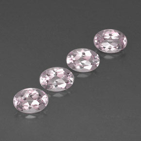 캐럿 천연 라이트 핑크 모가나이트 보석, 타원형 컷, 7.1×5.1 mm, VVS