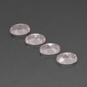 캐럿 천연 라이트 핑크 모가나이트 보석, 타원형 컷, 7.1×5.1 mm, VVS