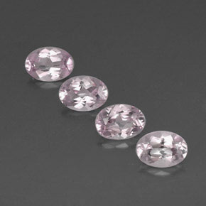 캐럿 천연 라이트 핑크 모가나이트 보석, 타원형 컷, 7.1×5.1 mm, VVS