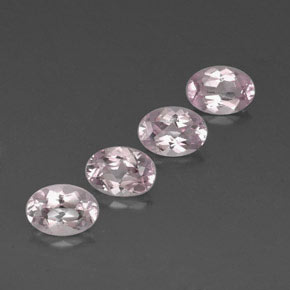 캐럿 천연 라이트 핑크 모가나이트 보석, 타원형 컷, 7.1×5.1 mm, VVS