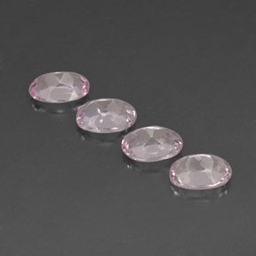 캐럿 천연 라이트 핑크 모가나이트 보석, 타원형 컷, 7.1×5.1 mm, VVS