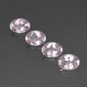 캐럿 천연 라이트 핑크 모가나이트 보석, 타원형 컷, 7.1×5.1 mm, VVS