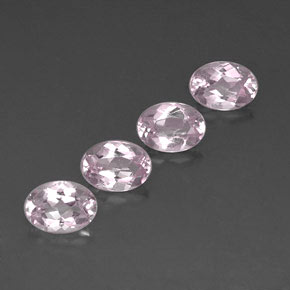 캐럿 천연 라이트 핑크 모가나이트 보석, 타원형 컷, 7.1×5.1 mm, VVS