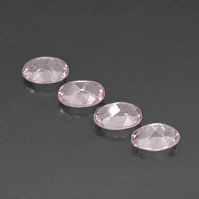 캐럿 천연 라이트 핑크 모가나이트 보석, 타원형 컷, 7.1×5.1 mm, VVS