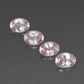 캐럿 천연 라이트 핑크 모가나이트 보석, 타원형 컷, 7.1×5.1 mm, VVS