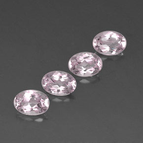 캐럿 천연 라이트 핑크 모가나이트 보석, 타원형 컷, 7.1×5.1 mm, VVS