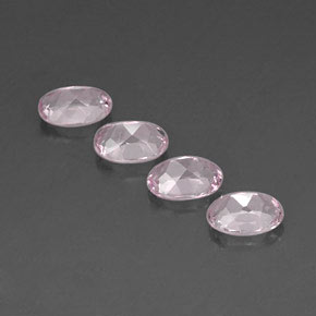 캐럿 천연 라이트 핑크 모가나이트 보석, 타원형 컷, 7.1×5.1 mm, VVS